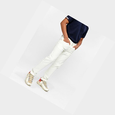 Aigle 5-pocket Straight-leg Men's Pants White | 963-SBYWAO