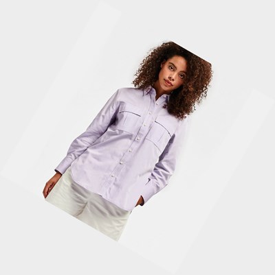 Aigle A Long Sleeves Shirt With Dry Fast Function Women's Shirts Purple | 725-OJSKDB