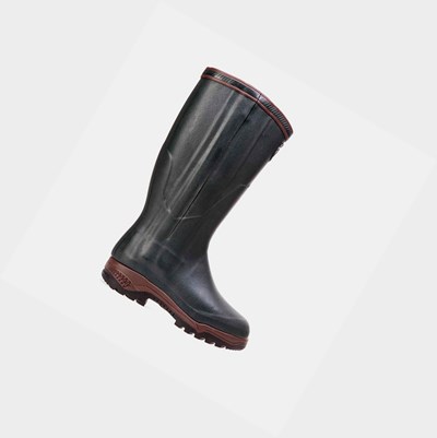 Aigle Anti-fatigue Men's Rain Boots Black | 345-VDQCAL