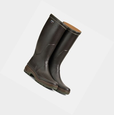 Aigle Anti-fatigue Men's Rain Boots Brown | 513-KYUFLT