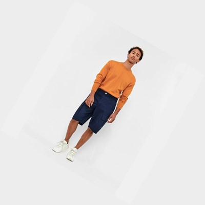 Aigle Bermuda Men's Shorts Navy | 781-ZISBUV