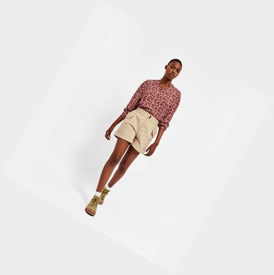 Aigle Bermuda Women's Shorts Beige | 536-JSRINF