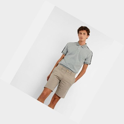 Aigle Chino Bermuda Men's Shorts Grey | 389-VFQPXR