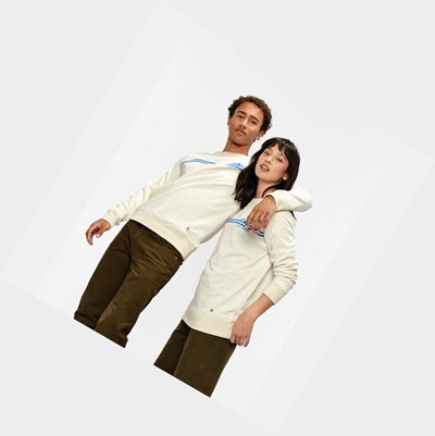 Aigle Crew Neck Women's Jumpers Beige | 849-TMDOSY