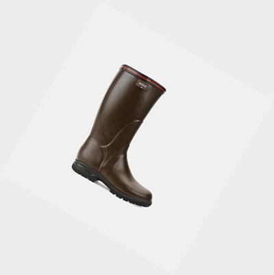 Aigle Farming Men's Work Boots Brown | 435-DENVIK