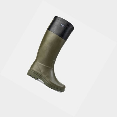 Aigle Grip-sole Women's Rain Boots Olive | 026-KTDQYI