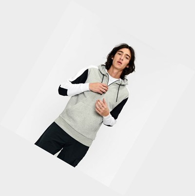 Aigle Half-zip Hoodie Men's Sweatshirts Grey | 239-FCRSLB