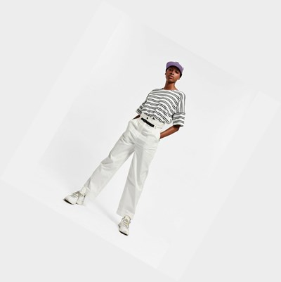 Aigle High-waisted Slim-fit Women's Pants White | 058-WETAZJ