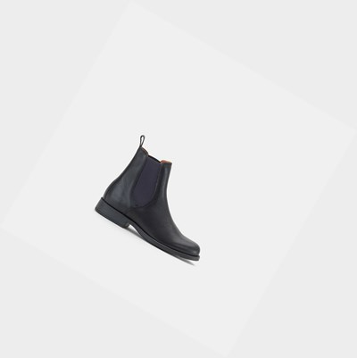 Aigle Leather Ankle Women's Chelsea Boots Black | 297-UPFKHD