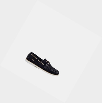 Aigle Leather Men's Boat Shoes Black | 935-WKLHAC