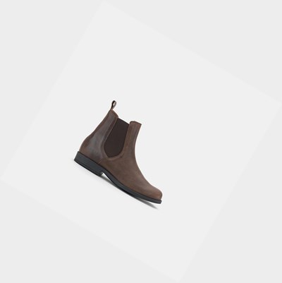 Aigle Leather Men's Work Boots Brown | 712-KLPSAH