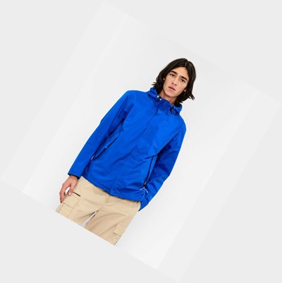 Aigle Light Waterproof Gore-tex Men's Coats & Jackets Blue | 462-RUIKPF