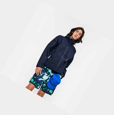 Aigle Light Waterproof Gore-tex Men's Coats & Jackets Navy | 972-SYCMJP