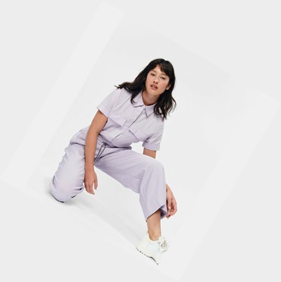 Aigle Lightweight Flare-cut Women's Pants White | 950-GBJPAD