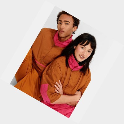 Aigle Lightweight Pullover Men's Coats & Jackets Orange / Pink | 526-WIOAYS