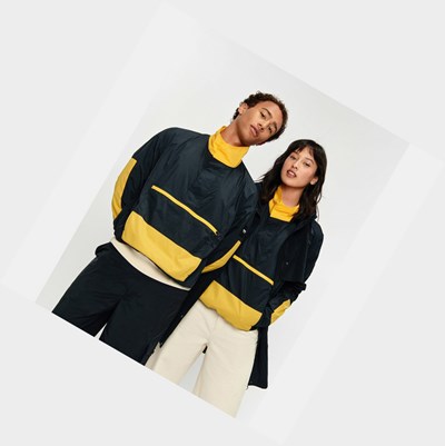 Aigle Lightweight Pullover Men's Coats & Jackets Black / Yellow | 865-DJXKUR