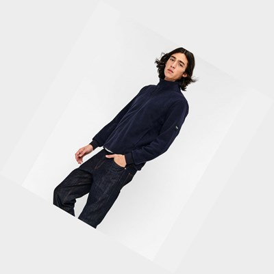 Aigle Lightweight & Warm Men's Fleece Jackets Navy | 358-ITRWSP