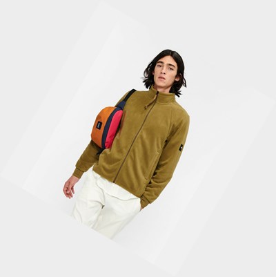 Aigle Lightweight & Warm Men's Fleece Jackets Olive | 835-KPSXMH