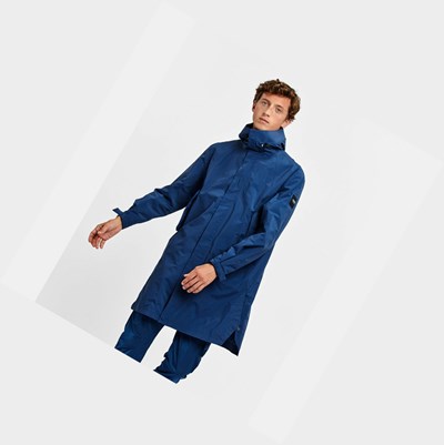 Aigle Long Waterproof And Windproof Men's Coats & Jackets Blue | 083-WTLCRX