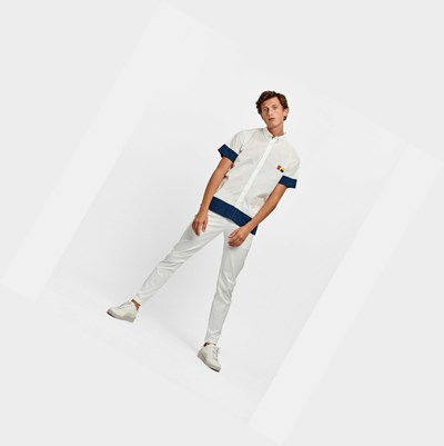 Aigle Nautical-sleeved Men's Shirts White | 845-WXNBTM