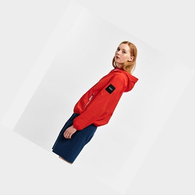 Aigle Packable & Water-repellent Bomber Women's Coats & Jackets Red | 319-WBJAMD