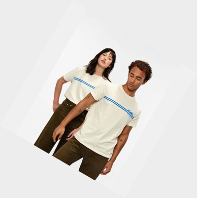 Aigle Recycled X Faguo Men's T Shirts Beige | 708-YXNCUA