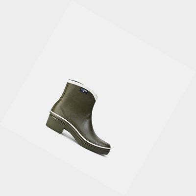Aigle Rubber Ankle Women's Rain Boots Olive | 732-QCWHAU