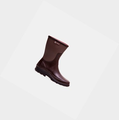 Aigle Rubber Leisures Men's Garden Boots Burgundy | 691-QPTHMJ