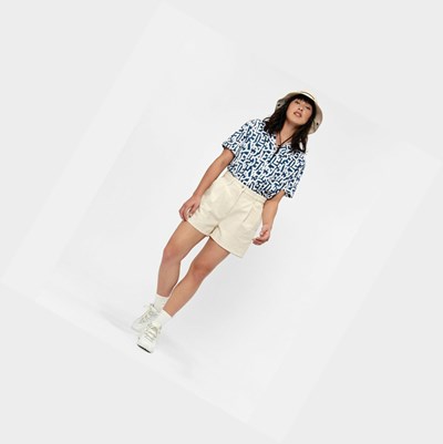 Aigle Short Pleated Women's Shorts Beige | 407-AERCKY