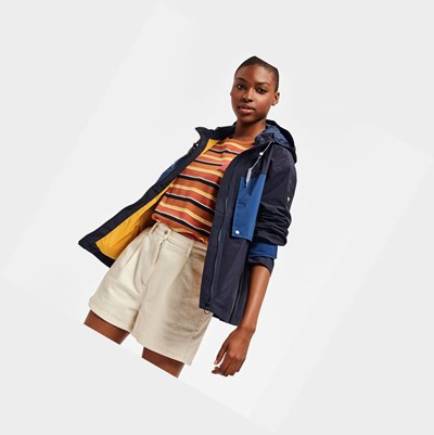 Aigle Short Waterproof & Windproof Women's Coats & Jackets Navy | 428-QLHFRC