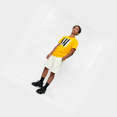 Aigle Technical Crew-neck Men's T Shirts Yellow | 420-JIPDUN