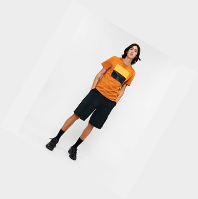 Aigle Technical Crew-neck Men's T Shirts Orange | 638-LNUHJS