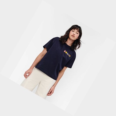 Aigle Technical Crew-neck Women's T Shirts Black | 692-OBIFUD
