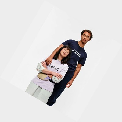 Aigle Technical Women's T Shirts Purple | 072-GSXUVN