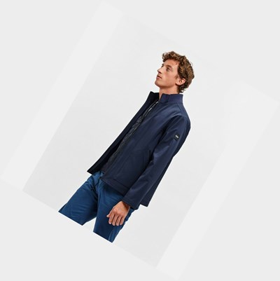 Aigle The 2-in-1 Softshell Men's Fleece Jackets Navy | 253-RVPYSZ