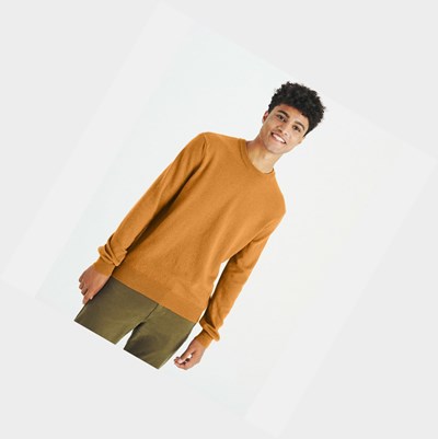 Aigle The Basic Crew-neck Men's Sweatshirts Orange | 851-OEPDZU