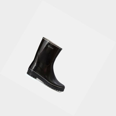 Aigle The Classic And Feminine Patent Ankle Women's Rain Boots Black | 186-DXPOLT