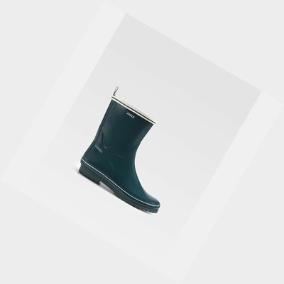 Aigle The Classic And Feminine Patent Ankle Women's Rain Boots Blue | 635-JEBMSR