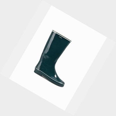 Aigle The Classic And Feminine Patent Women's Seaside Boots Blue | 394-IJFYRL