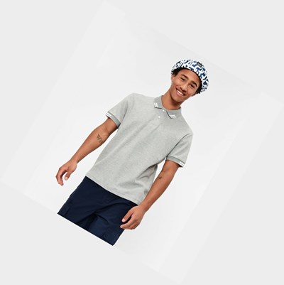 Aigle The Dry-fast Men's Polo Shirts Grey | 059-VBIUAN