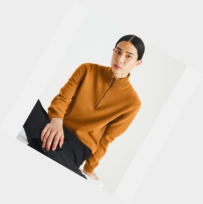 Aigle The Essential Half-zip Men's Sweatshirts Orange | 742-EYSCKB