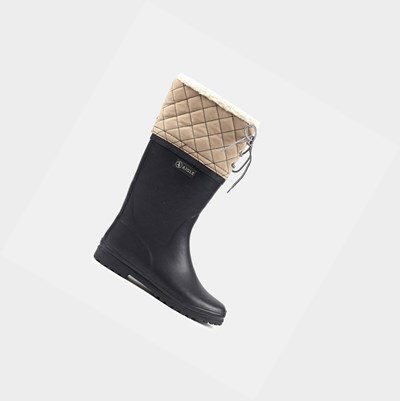 Aigle The Fur-lined Boot Women's Seaside Boots Black | 293-NVQHSA