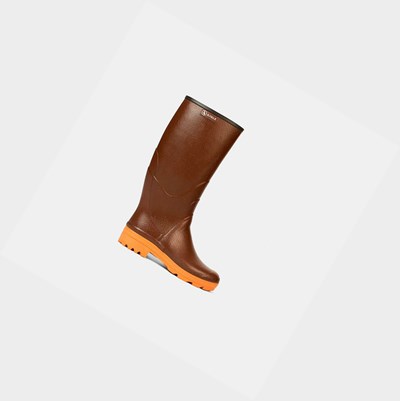 Aigle The High-performance Split Leather Men's Work Boots Brown | 645-QNZDRJ