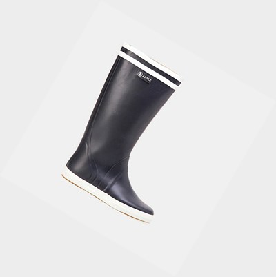 Aigle The Iconic Men's Seaside Boots Navy | 654-XVDIQY