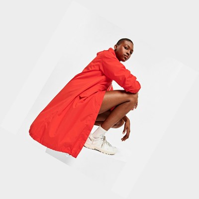 Aigle The Long Packable Women's Parkas Red | 810-OFXCRS