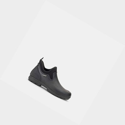 Aigle The Modern And Feminine Printed Ankle Rain Women's Garden Boots Black | 107-HUYEWK