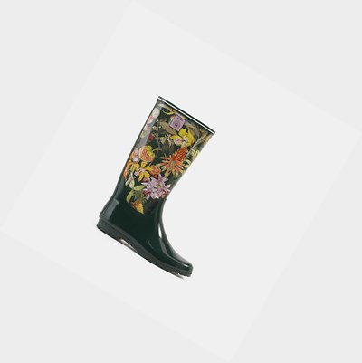 Aigle The Modern And Feminine Printed Women's Seaside Boots Flower / Black | 469-PHKZIL