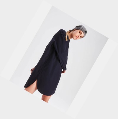 Aigle The Oversized Cordura Blouse Women's Dresses Black | 142-FLGSDQ