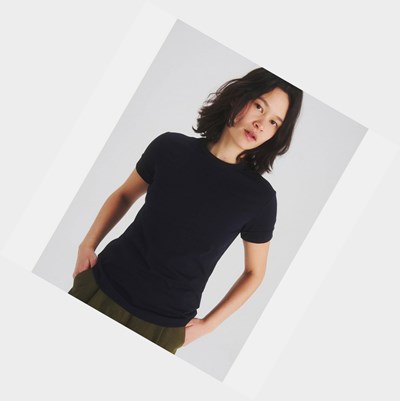 Aigle The Technical And Soft Short-sleeved Women's T Shirts Black | 951-WZFTJA