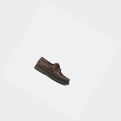 Aigle The Timeless Lugged Lace-up Men's Boat Shoes Khaki | 458-OJZQUV